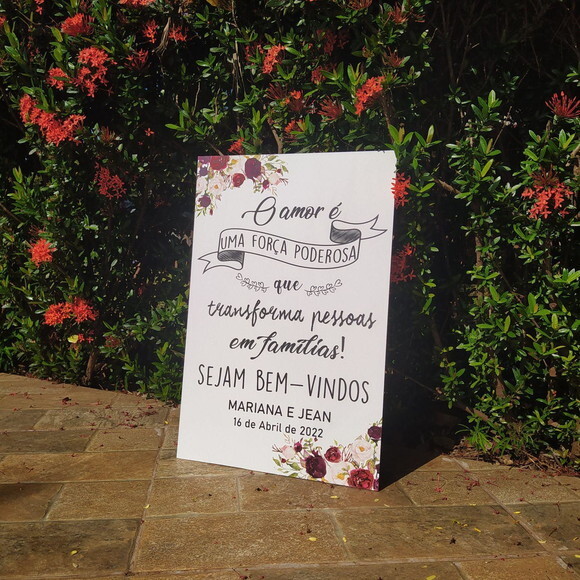 Placa Casamento 60x40cm