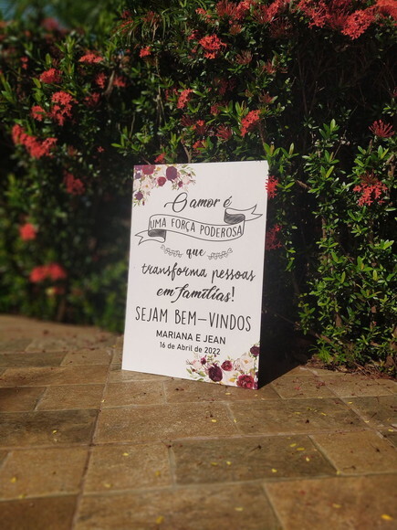 Placa Casamento 60x40cm