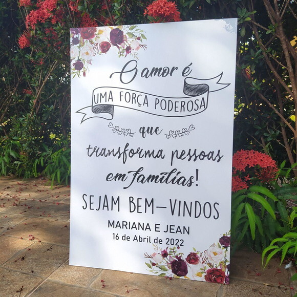 Placa Casamento 60x40cm