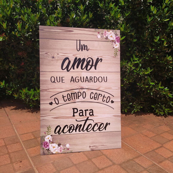 Placa Casamento 60x40cm