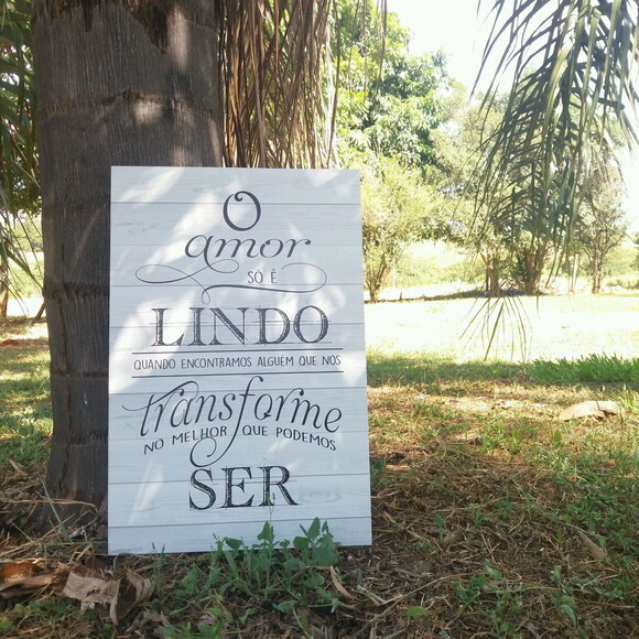 Placa Casamento 60x40cm