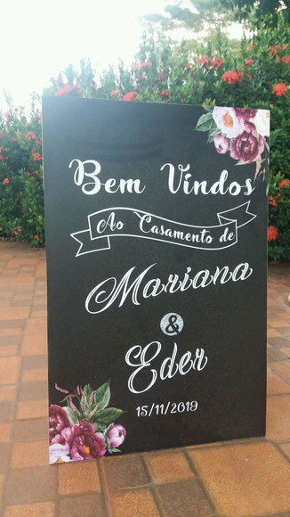 Placa Chalkboard Casamento bem Vindos Marsala01