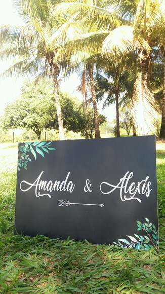 Placa Chalkboard Casamento 60x40