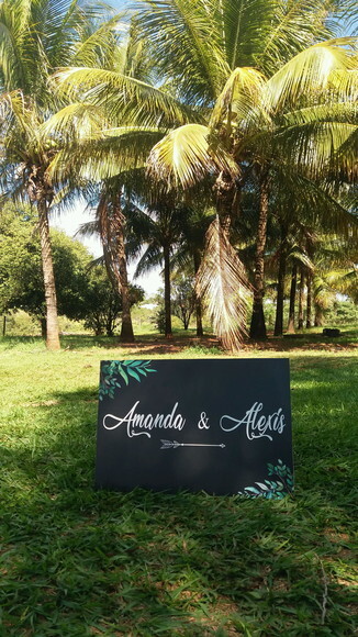 Placa Chalkboard Casamento 60x40