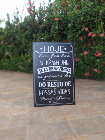 Placa Chalkboard Casamento 60x40 Md02