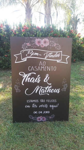 Placa Chalkboard Casamento 60x40 Md04