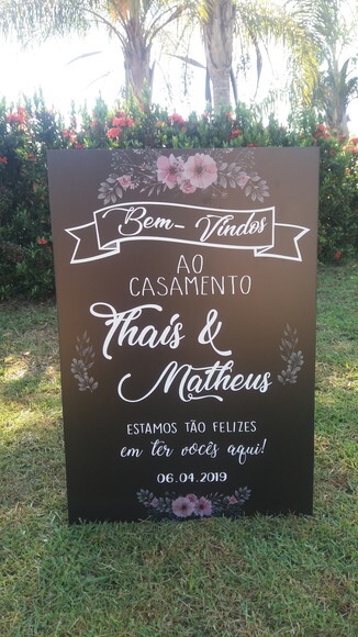 Placa Chalkboard Casamento 60x40 Md04