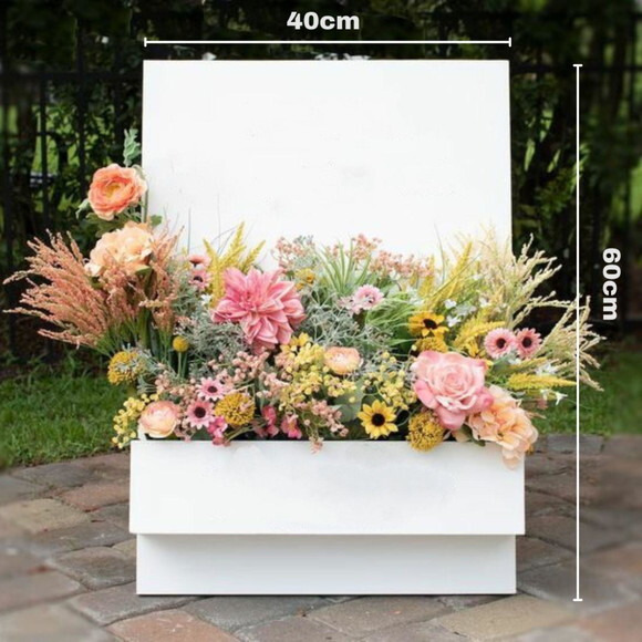 Placa de Boas Vindas com Floreira 60x40cm - Casamento