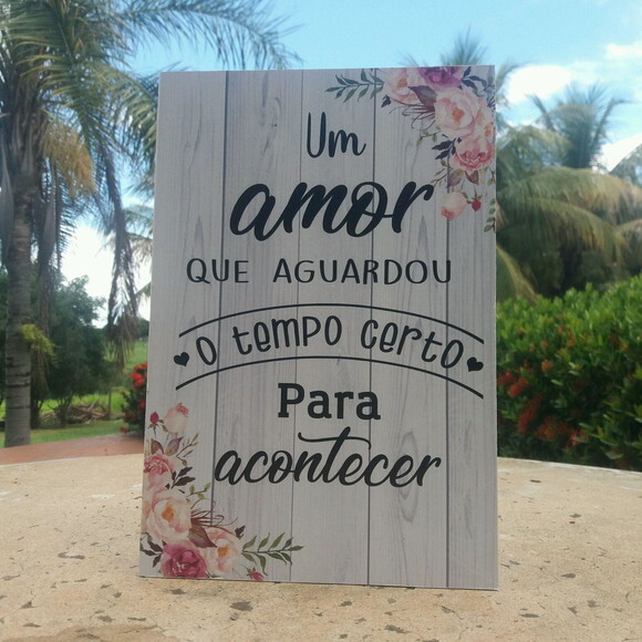Placa de Casamento de Mesa em mdf