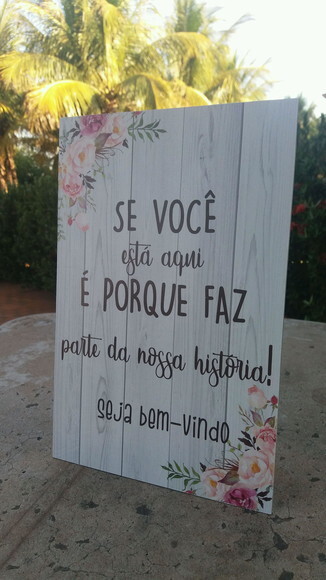 Placa De Casamento De Mesa Em Mdf