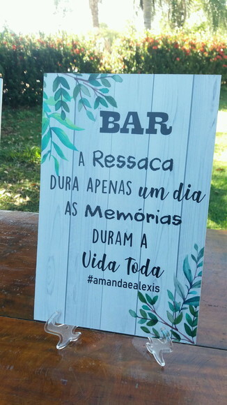 Placa De Casamento De Mesa Em Mdf