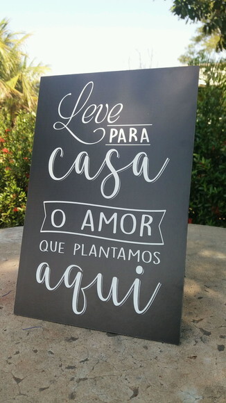 Placa De Casamento De Mesa Em Mdf