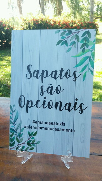 Placa De Casamento De Mesa Em Mdf