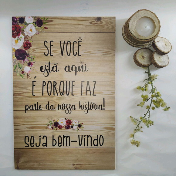 Placa De Casamento De Mesa Em Mdf