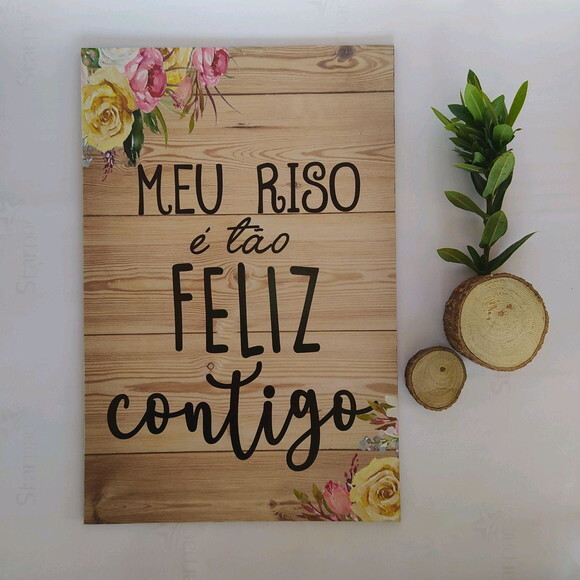 Placa De Casamento De Mesa Em Mdf