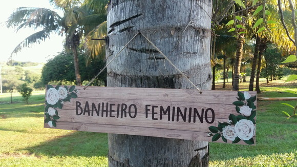 Placa De Casamento Indicativa/sinalização Em Mdf