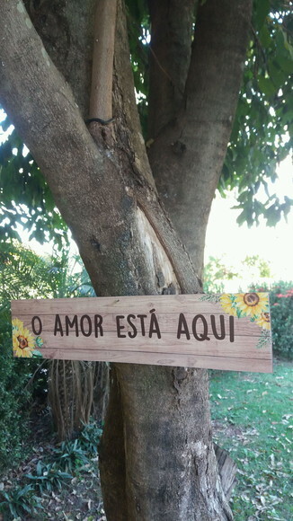 Placa De Casamento Indicativa/sinalização Em Mdf Retangular