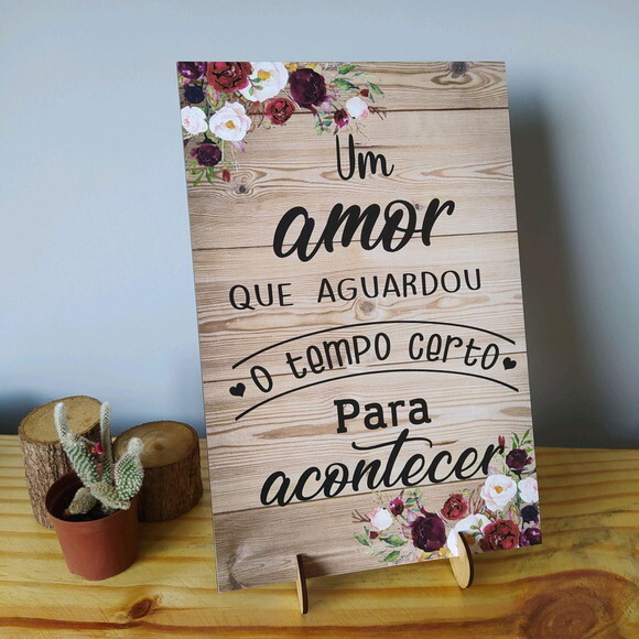Placa de mesa em MDF