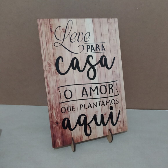 Placa de Mesa para Casamento