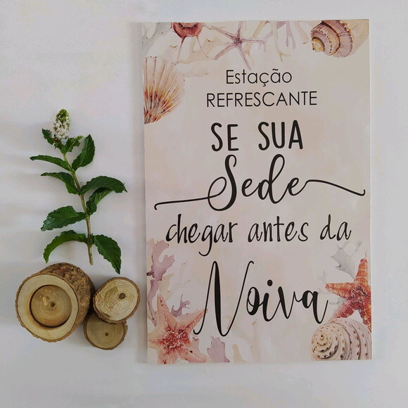 Placa de mesa Estacao Refrescante