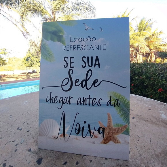 Placa De Mesa Estacao Refrescante