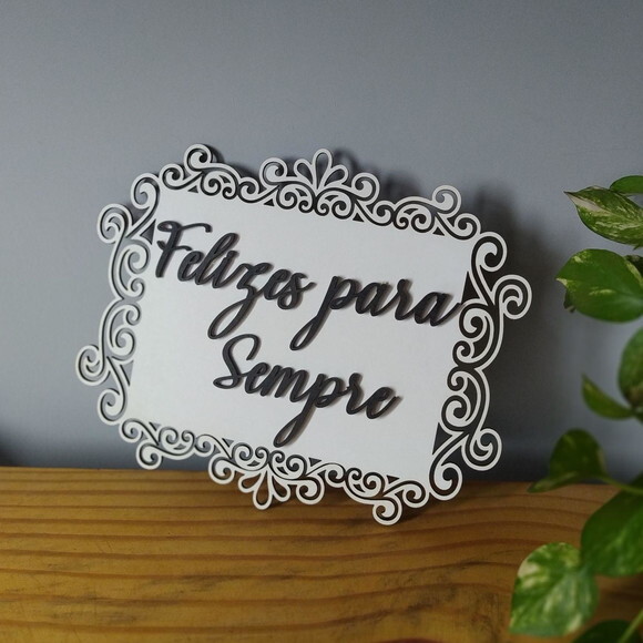 Placa de Pajem arabesco COM SUA FRASE