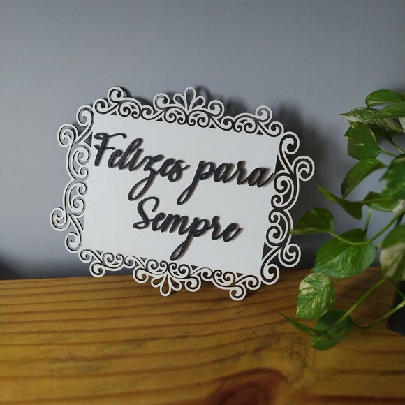 Placa de Pajem arabesco COM SUA FRASE