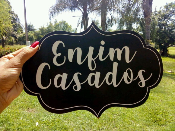 Placa de Pajem Chalkboard COM SUA FRASE