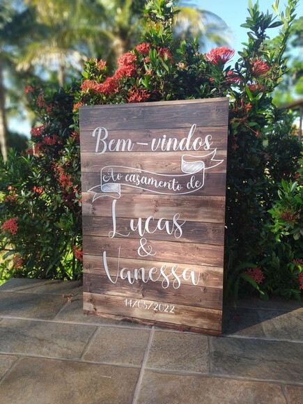 Placa para Entrada Casamento 60x40