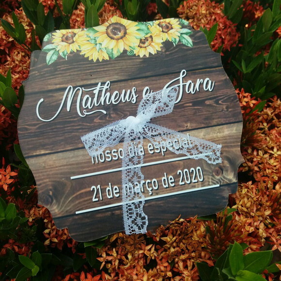 Placa Porta alianças