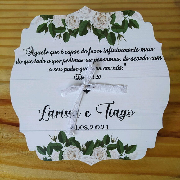 Placa Porta alianças biquinho