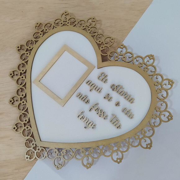Placa Porta Retrato Homenagem com Sua Frase (foto 9x7cm)