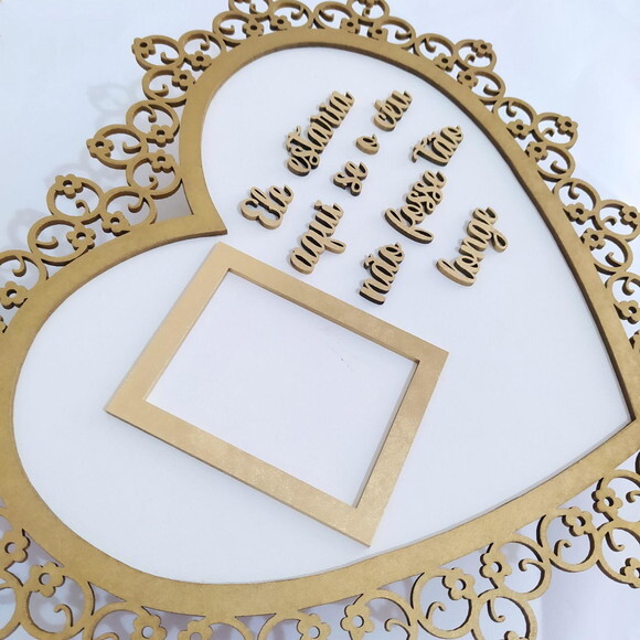 Placa Porta Retrato Homenagem com Sua Frase (foto 9x7cm)