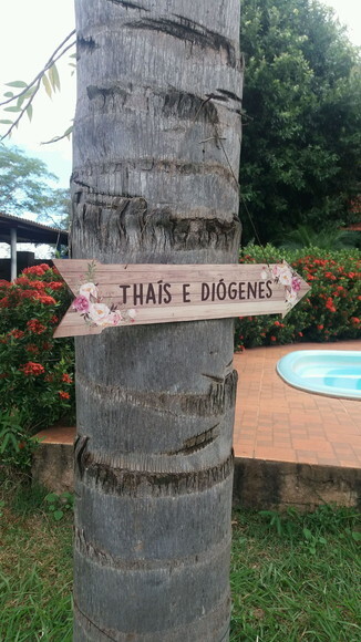 Placa Seta De Casamento Indicativa/sinalização Em Mdf