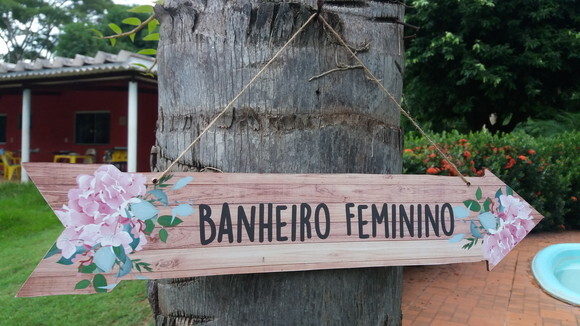 Placa Seta De Casamento Indicativa/sinalização Em Mdf