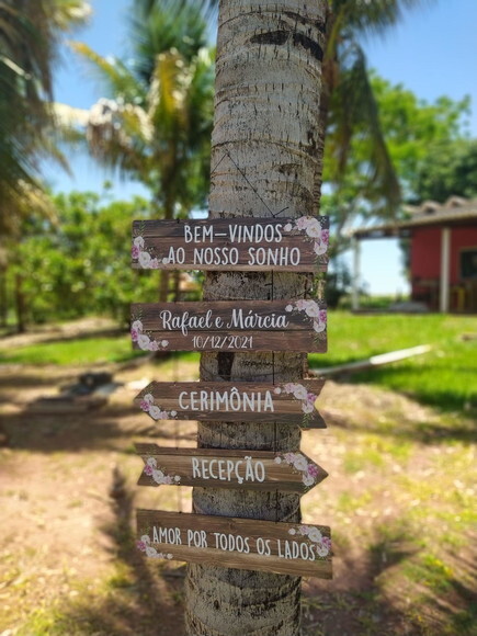 Placas indicativas COM SUA FRASE Kit com 5