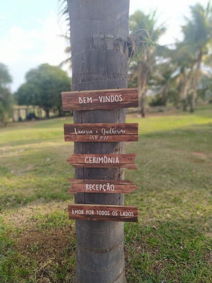 Placas Indicativas Com Sua Frase Kit Com 5
