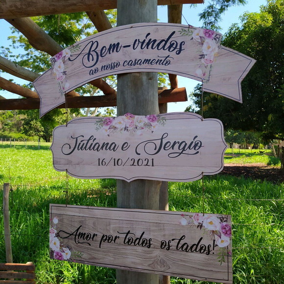 Placas Indicativas Faixa Kit com 3