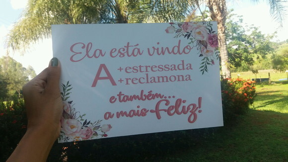 Plaquinha de Casamento em mdf com Sua Frase