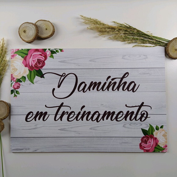 Plaquinha de Casamento em mdf com Sua Frase