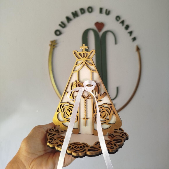 Porta Alianças nossa Senhora Modelo Rosas