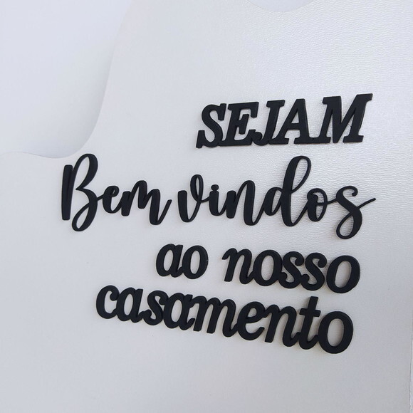 Quadro de Boas Vindas com Floreira 60x40cm