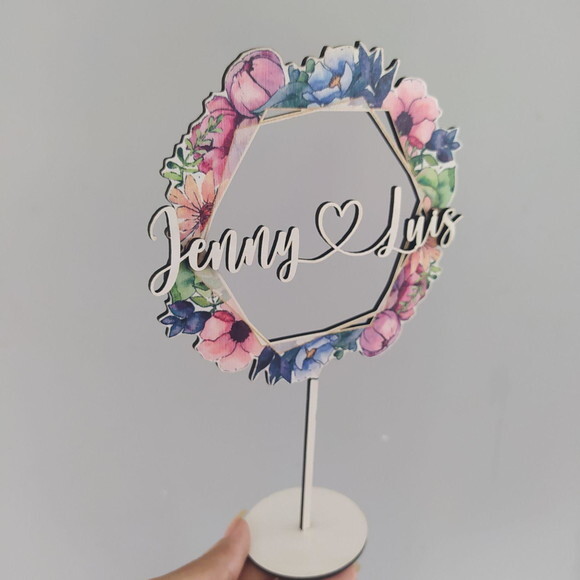 Topo de Bolo Floral
