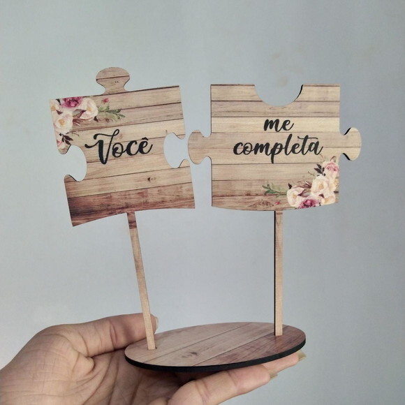 Topo de Bolo Quebra Cabeças iniciais
