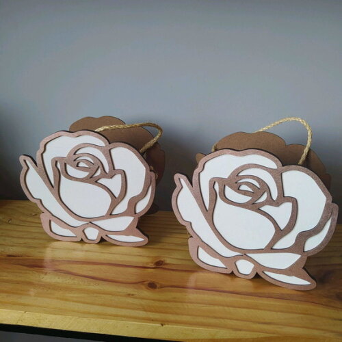 2 Cestinhas Para Florista "rosa"
