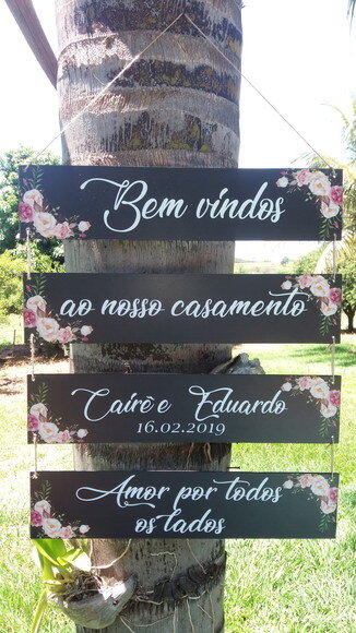 4 Placas casamento indicativa/Sinalização em MDF chalkboard