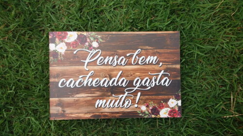 4 placas de casamento COM SUA FRASE