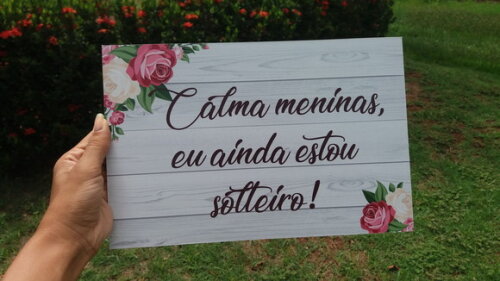 4 placas de casamento COM SUA FRASE