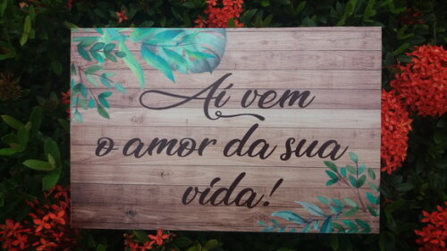 4 placas de casamento COM SUA FRASE