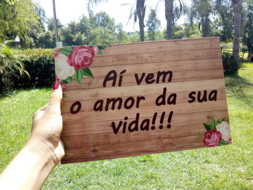4 placas de casamento COM SUA FRASE